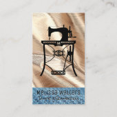 Vintage Nähmaschine | Stoffe Visitenkarte (Vorderseite)