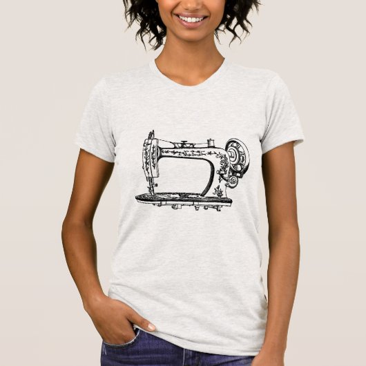 Vintage Nähmaschine T-Shirt (Vorderseite)