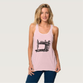 Vintage Nähmaschine Tank Top (Vorderseite Vollansicht)