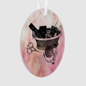 Vintage Nähmaschine u. Begriffs-Verzierung Ornament (Vorderseite)