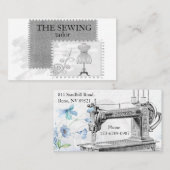 Vintage Nähmaschine Visitenkarte (Vorne/Hinten)