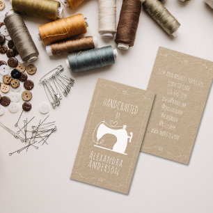 Vintage Nähmaschine Visitenkarte