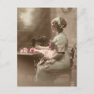 Vintage Nähpostkarte Postkarte