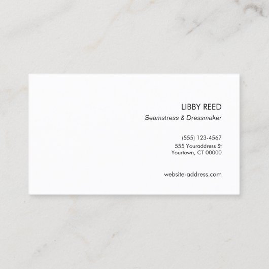 Vintage Nähschere Schneider Visitenkarte (Rückseite)