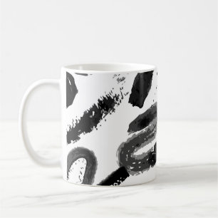 Vintage, nahtlos handlackierte Wasserfarbenbürste Kaffeetasse