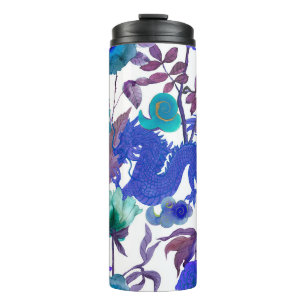vintage nahtlose asiatische traditionelle Muster. Thermosbecher