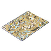 Vintage nahtlose Blumenmuster auf schwarzem Hinter Notizblock (Linke Seite)