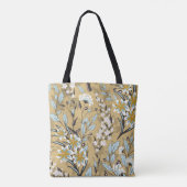 Vintage nahtlose Blumenmuster auf schwarzem Hinter Tasche (Rückseite)