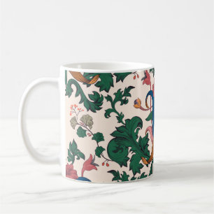 Vintage nahtlose Blumenmuster. Jugendstilflora Kaffeetasse