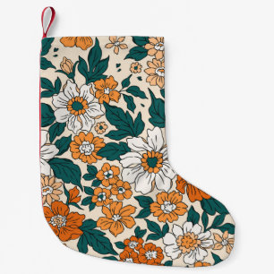 Vintage nahtlose Blumenmuster. Liberty-Stil Kleiner Weihnachtsstrumpf