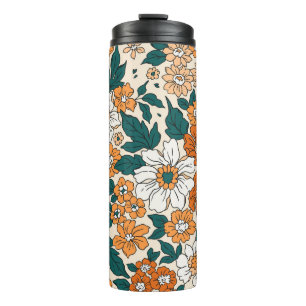 Vintage nahtlose Blumenmuster. Liberty-Stil Thermosbecher