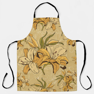 Vintage nahtlose Blumenmuster mit Retro-Blume Schürze