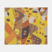 Vintage nahtlose Herbstlandschaft Fleecedecke (Vorderseite (Horizontal))