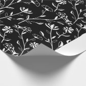 Vintage Nahtlose Kontur Blumenmuster. Hand Gezeich Geschenkpapier (Ecke)