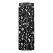 Vintage Nahtlose Kontur Blumenmuster. Hand Gezeich Thermosbecher (Rückseite)