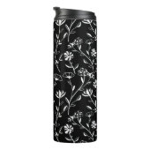 Vintage Nahtlose Kontur Blumenmuster. Hand Gezeich Thermosbecher (Nach rechts gedreht)