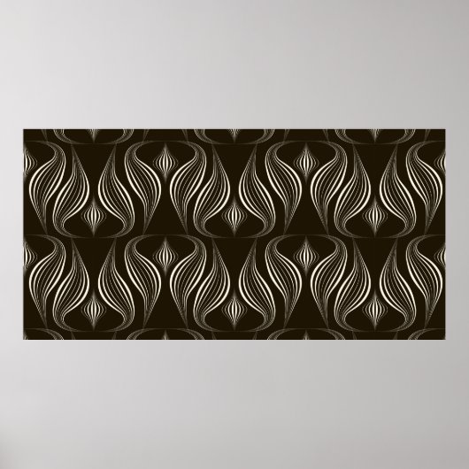 Vintage, nahtlose, monochrome Musterschmuck mit Poster (Vorne)