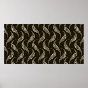Vintage, nahtlose, monochrome Musterschmuck mit Poster