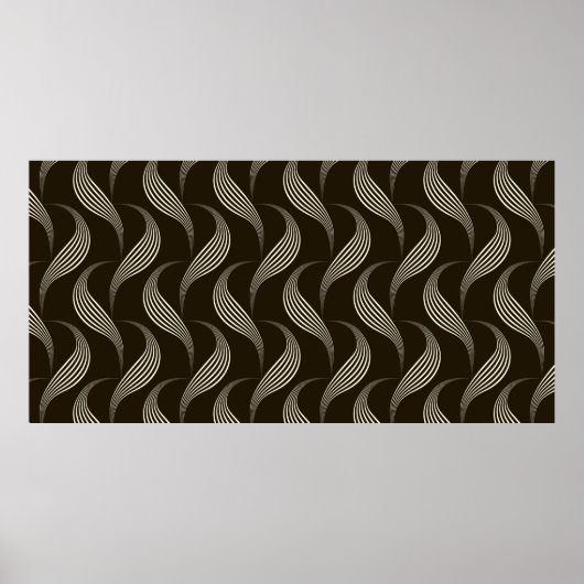Vintage, nahtlose, monochrome Musterschmuck mit Poster (Vorne)