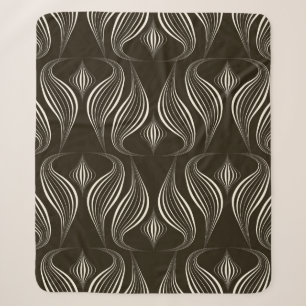 Vintage, nahtlose, monochrome Musterschmuck mit Sherpadecke