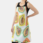 Vintage nahtlose Muster handgezeichnet Papayaobst. Schürze (InSitu)