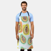 Vintage nahtlose Muster handgezeichnet Papayaobst. Schürze (Getragen)