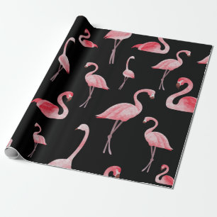 Vintage nahtlose Muster Niedliche Flamingos auf sc Geschenkpapier