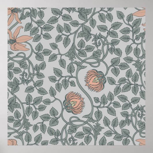 Vintage, nahtlose Muster, Retro-Wallpaper Poster (Vorne)