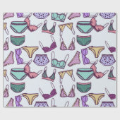 Vintage nahtlose Musterunterwäsche: BH und Panti Geschenkpapier (Flach)