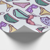 Vintage nahtlose Musterunterwäsche: BH und Panti Geschenkpapier (Ecke)