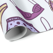 Vintage nahtlose Musterunterwäsche: BH und Panti Geschenkpapier (Rolleneckpunkt)