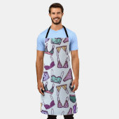 Vintage nahtlose Musterunterwäsche: BH und Panti Schürze (Getragen)