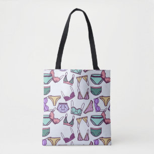Vintage nahtlose Musterunterwäsche: BH und Panti Tasche