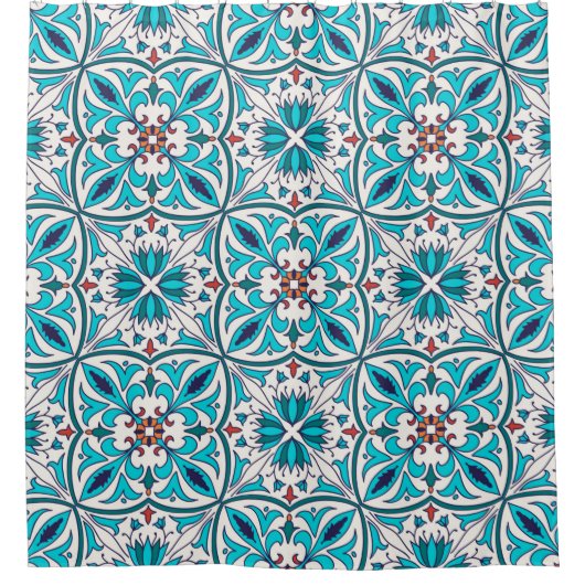 Vintage nahtlose Textur. Schönes farbiges Muster Duschvorhang (Vorderseite)