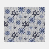 Vintage, nahtlose Ziermuster Fleecedecke (Vorderseite (Horizontal))
