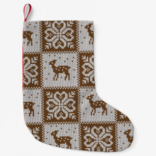 Vintage, nahtlose Ziermuster Kleiner Weihnachtsstrumpf