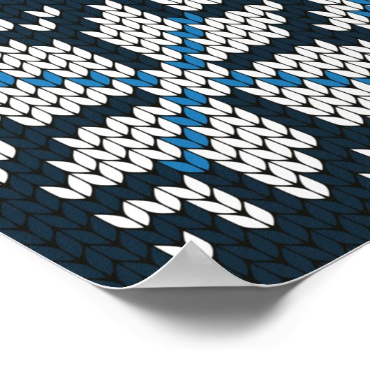 Vintage, nahtlose Ziermuster Poster (Ecke)