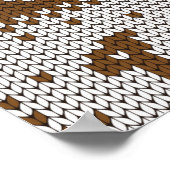 Vintage, nahtlose Ziermuster Poster (Ecke)