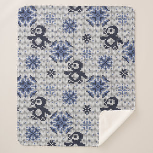 Vintage, nahtlose Ziermuster Sherpadecke