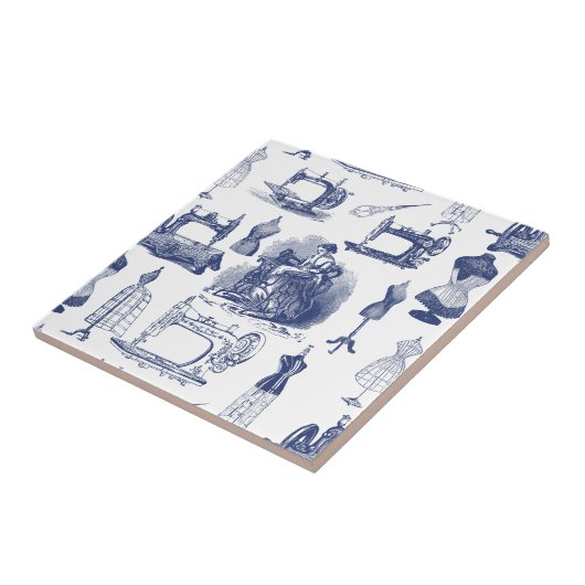 Vintage Nähtoile Fliese (Seite)