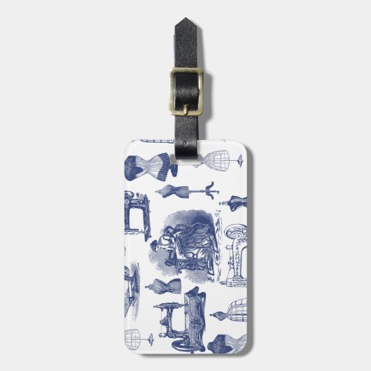 Vintage Nähtoile Gepäckanhänger (Vorderseite vertikal)