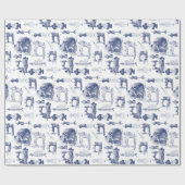 Vintage Nähtoile Geschenkpapier (Flach)