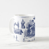 Vintage Nähtoile Kaffeetasse (Vorderseite Links)