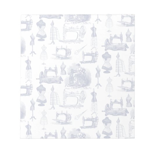 Vintage Nähtoile Notizblock (Vorderseite)