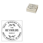 Vintage Name-Adresse des Handgezeichneten Twigs Gummistempel (Stempel)