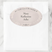 Vintage Namensplatte Ovaler Aufkleber (Tasche)