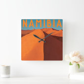 Vintage Namibia Quadratische Wanduhr (Zuhause)