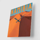 Vintage Namibia Quadratische Wanduhr (Winkel)