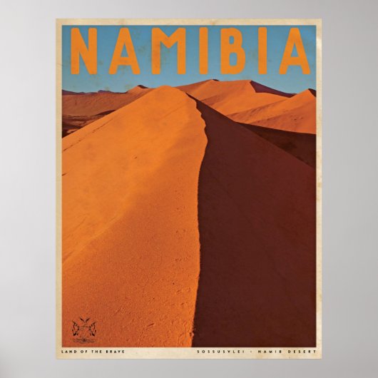Vintage Namibia Travel Poster (Vorne)