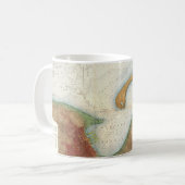 Vintage Nantucket Hafen-Karte Kaffeetasse (Vorderseite Links)